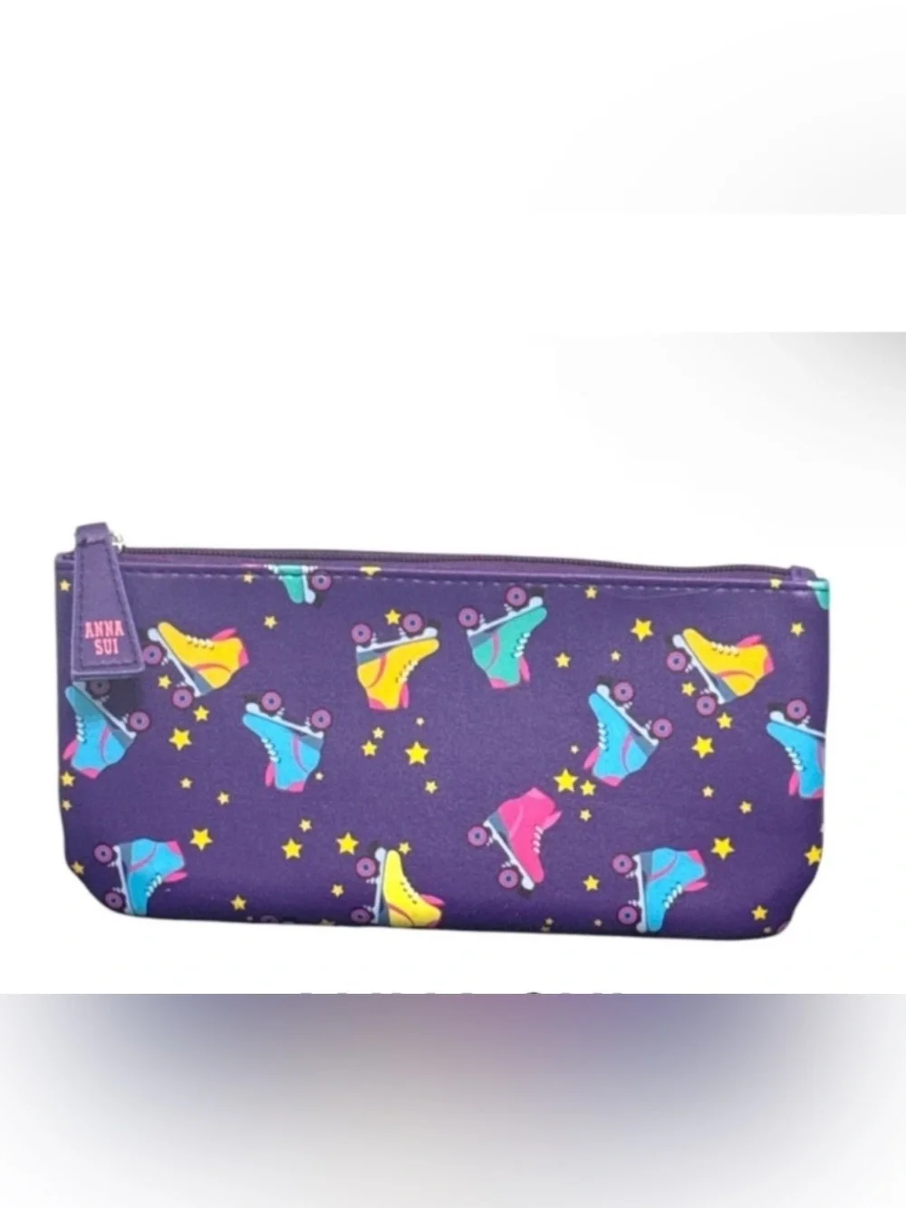 New authentic Anna Sui signature roller skate designer cosmetic bag